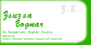 zsuzsa bognar business card